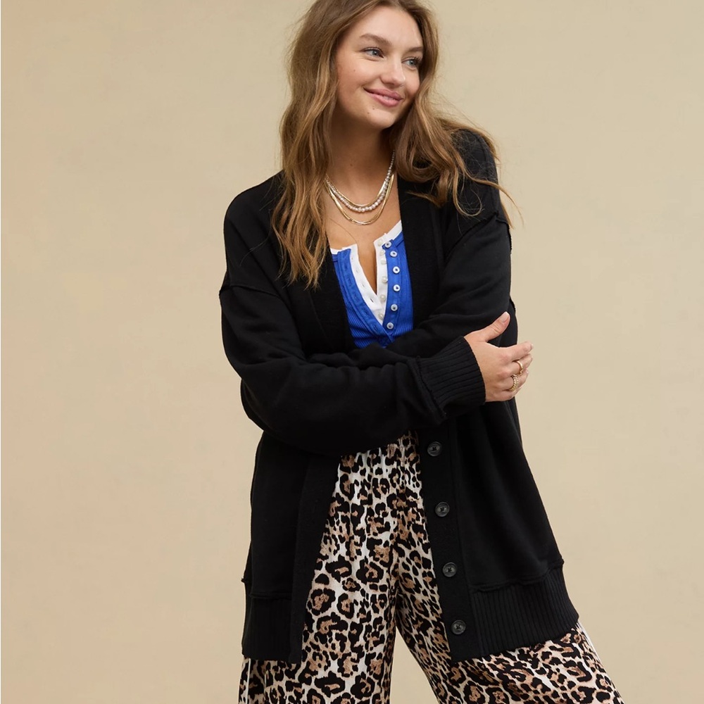 Aerie NWT fleece cardigan PTP:26.5